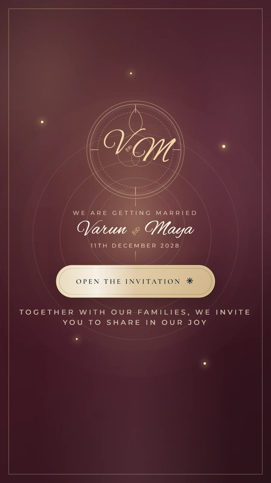 Wedding Website for Modern Punjabi Wedding Ceremonies invitation preview