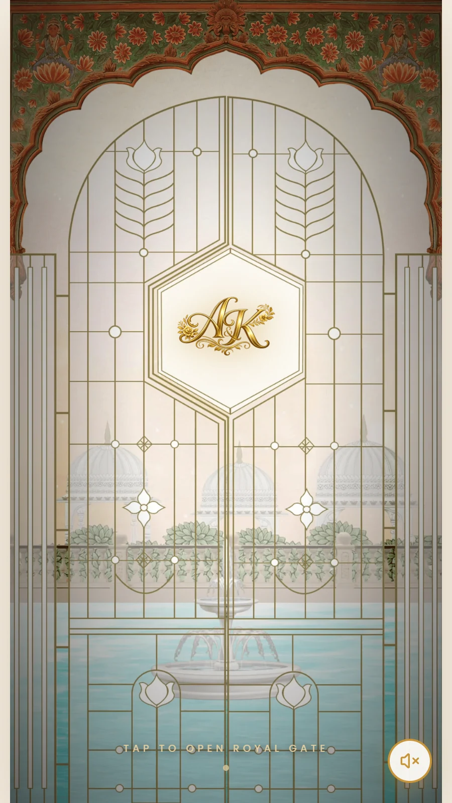 Wedding Invitation Website With a Royal Udaipur Palace Theme invitation preview